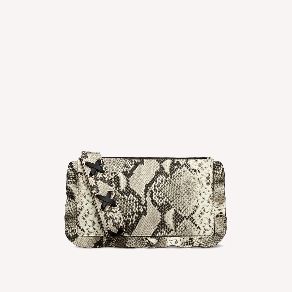 NWOT RED Valentino ROCK RUFFLES CLUTCH